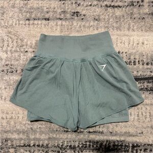 Gymshark Vital Seamless 2.0 2-in-1 Shorts Seafoam Green Size Medium